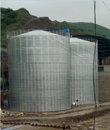 新源粮食钢板仓的安装全过程不用热焊接